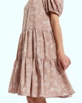 SIXDO Rosy Pink Woven Loose Dress